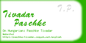 tivadar paschke business card